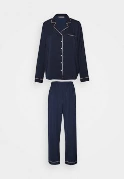 Hot Sale 💯 Anna Field AMANDA LONG PJ SET - Pyjama Set - Dark Blue 🌟
