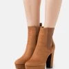 Coupon ✨ Anna Field Platform Ankle Boots - Cognac ⭐
