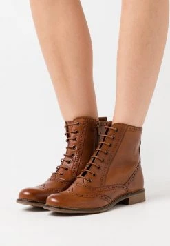 Flash Sale ⌛ Anna Field LEATHER - Lace-up Ankle Boots - Cognac ⌛
