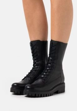 Budget 👏 Anna Field LEATHER - Lace-up Ankle Boots - Black 👍
