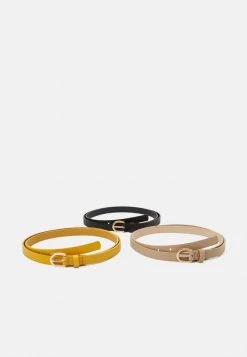 Coupon 👍 Anna Field 3 PACK - Belt - Black/yellow/taupe 🤩