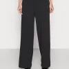 Discount 🤩 Anna Field WIDE LEG PANTS WITH DETAIL - Trousers - Black 👏