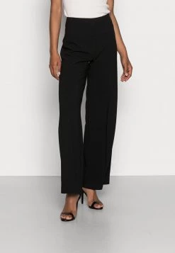 Budget ✨ Anna Field CLEAN WIDE LEG PANTS - Trousers - Black 👍