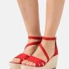 New 👍 Anna Field Platform Sandals - Red ⭐