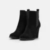 Budget 😀 Anna Field LEATHER WINTER BOOT - Wedge Ankle Boots - High Heeled Ankle Boots - Black ✨ -My Luxe Wardrobe Sales Store 7ad8d44581764db18aa31cc7f18bef8a