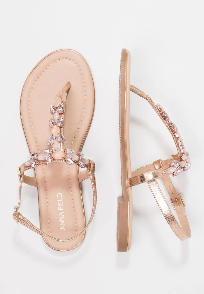 Cheapest ✔️ Anna Field T-bar Sandals - Rose Gold ✨ 3 Cheapest ✔️ Anna Field T-bar Sandals - Rose Gold ✨ - Image 3