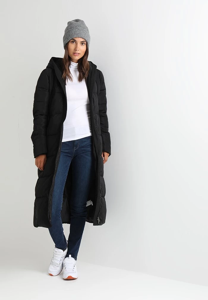 Outlet ✔️ Anna Field LONG COAT WITH HOOD - Winter Coat - Black 🎉 2 Outlet ✔️ Anna Field LONG COAT WITH HOOD - Winter Coat - Black 🎉 - Image 2