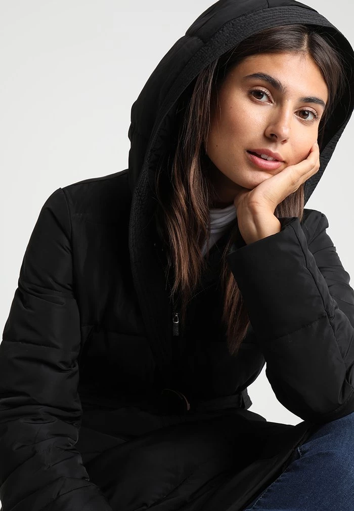 Outlet ✔️ Anna Field LONG COAT WITH HOOD - Winter Coat - Black 🎉 4 Outlet ✔️ Anna Field LONG COAT WITH HOOD - Winter Coat - Black 🎉 - Image 4