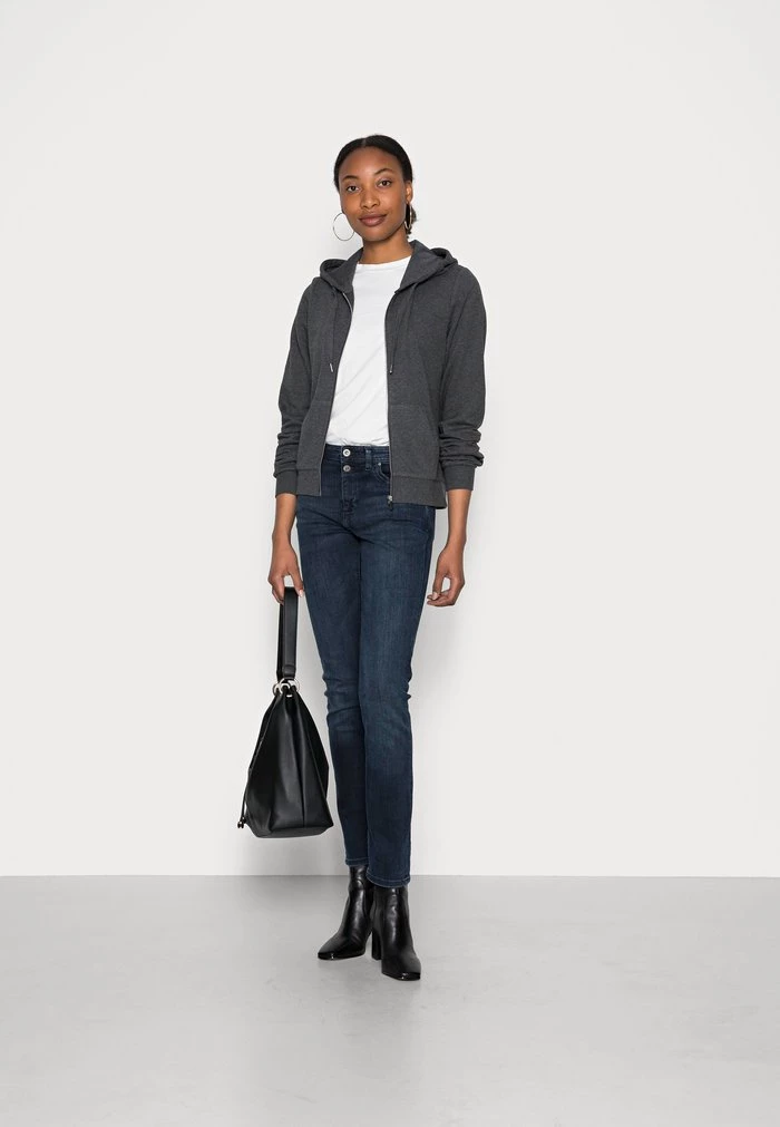 Promo ⌛ Anna Field SLIM FIT SWEAT JACKET - Zip-up Sweatshirt - Mottled Dark Grey ❤️ 2 Promo ⌛ Anna Field SLIM FIT SWEAT JACKET - Zip-up Sweatshirt - Mottled Dark Grey ❤️ - Image 2