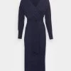 Deals 😀 Anna Field WRAP OVER MIDI DRESS - Jumper DRESS - Dark Blue 😀 -My Luxe Wardrobe Sales Store 817fca59943344df8a0eae2983980367