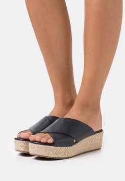 Cheap ⌛ Anna Field LEATHER - Heeled Mules - Black ❤️