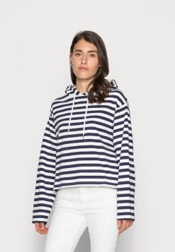 Best reviews of ⭐ Anna Field STRIPED LOOSE FIT HOODIE - Hoodie - Dark Blue/white ✔️