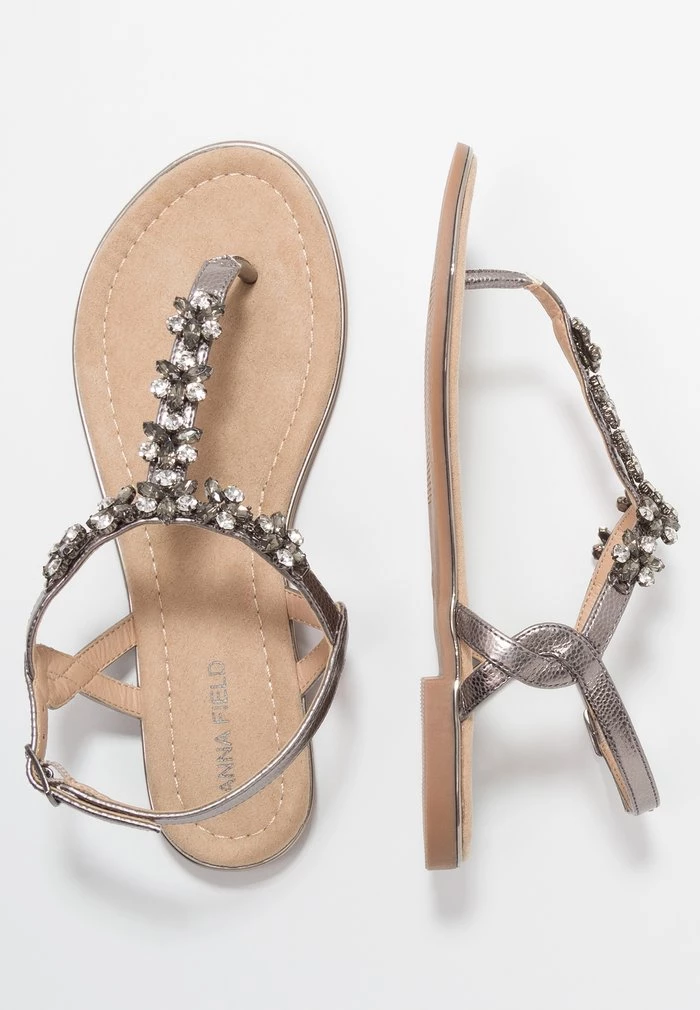 Best deal β¨ Anna Field T-bar Sandals - Gunmetall π 4 Best deal β¨ Anna Field T-bar Sandals - Gunmetall π - Image 4