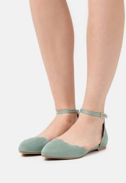 New 👍 Anna Field Ankle Strap Ballet Pumps - Mint 🎉