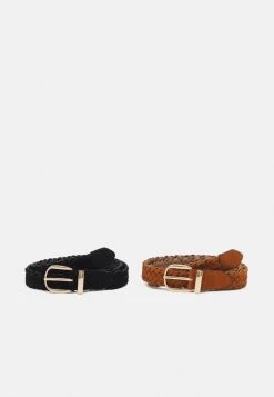 Best deal ✔️ Anna Field 2 PACK - Belt - Black/cognac 🌟
