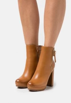 Discount ❤️ Anna Field LEATHER - Platform Ankle Boots - Cognac 💯