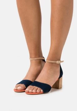 Best Sale 🎉 Anna Field LEATHER - Sandals - Dark Blue ❤️