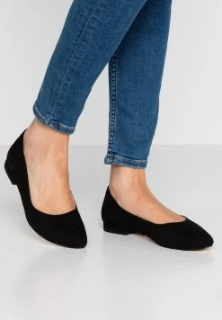 Cheap ✨ Anna Field LEATHER BALLERINAS - Ballet Pumps - Black ❤️