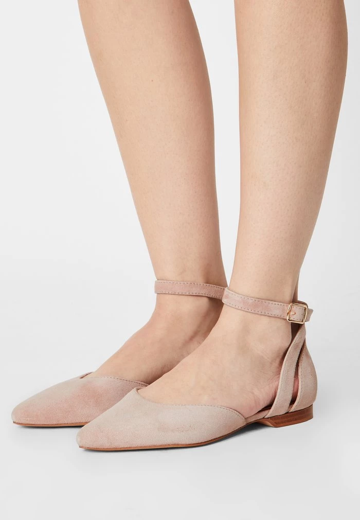 Promo ✨ Anna Field LEATHER - Ankle Strap Ballet Pumps - Beige 🤩 1 Promo ✨ Anna Field LEATHER - Ankle Strap Ballet Pumps - Beige 🤩
