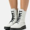 Cheapest 👍 Anna Field LEATHER - Platform Ankle Boots - Offwhite 🛒