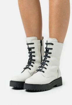 Cheapest 👍 Anna Field LEATHER - Platform Ankle Boots - Offwhite 🛒