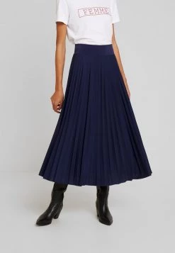 Best Sale 😍 Anna Field Plisse A-line Midi Skirt - A-line Skirt - Maritime Blue 🧨