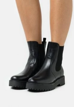 Cheapest โ Anna Field LEATHER - Platform Ankle Boots - Black โค๏ธ