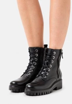 Promo ⌛ Anna Field LEATHER - Lace-up Ankle Boots - Black 👏