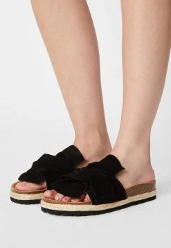 Discount 🎉 Anna Field COMFORT LEATHER - Slippers - Black ❤️