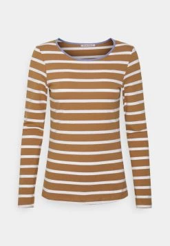Budget ⌛ Anna Field STRIPEY CONTRAST - Long Sleeved Top - Brown ⌛