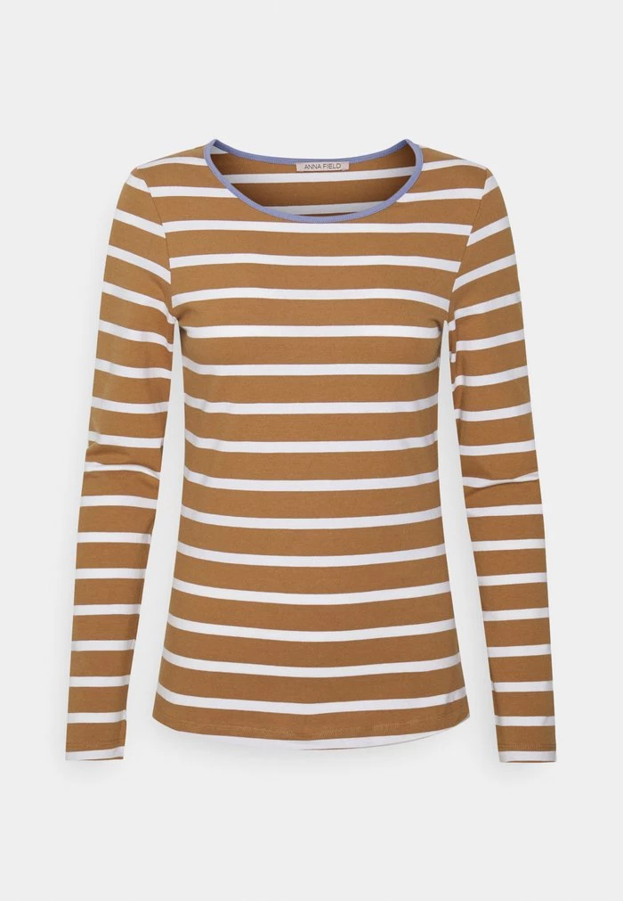 Budget ⌛ Anna Field STRIPEY CONTRAST - Long Sleeved Top - Brown ⌛ 1 Budget ⌛ Anna Field STRIPEY CONTRAST - Long Sleeved Top - Brown ⌛