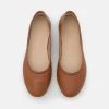 Cheap 🧨 Anna Field LEATHER - Ballet Pumps - Cognac ❤️ -My Luxe Wardrobe Sales Store acc542d67b0443959a9e9290591073de
