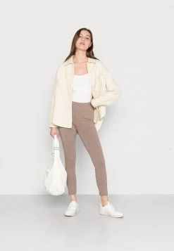 Best Sale ✔️ Anna Field 2 PACK - Leggings - Trousers - Black/mottled Light Brown 🌟