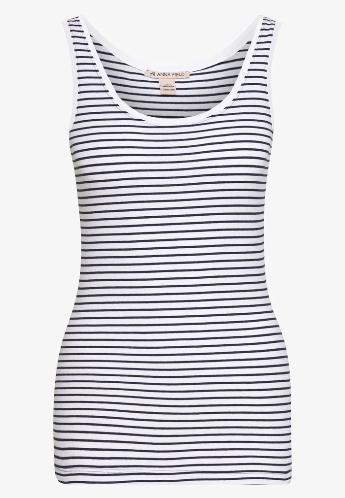 Top 10 π Anna Field 2 PACK - Top - White Base/navy/white β 2 Top 10 π Anna Field 2 PACK - Top - White Base/navy/white β - Image 2