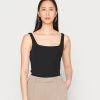 Deals ❤️ Anna Field MINIMAL TANK WITH SQUARE ROUND NECKLINE - Top - Black 💯