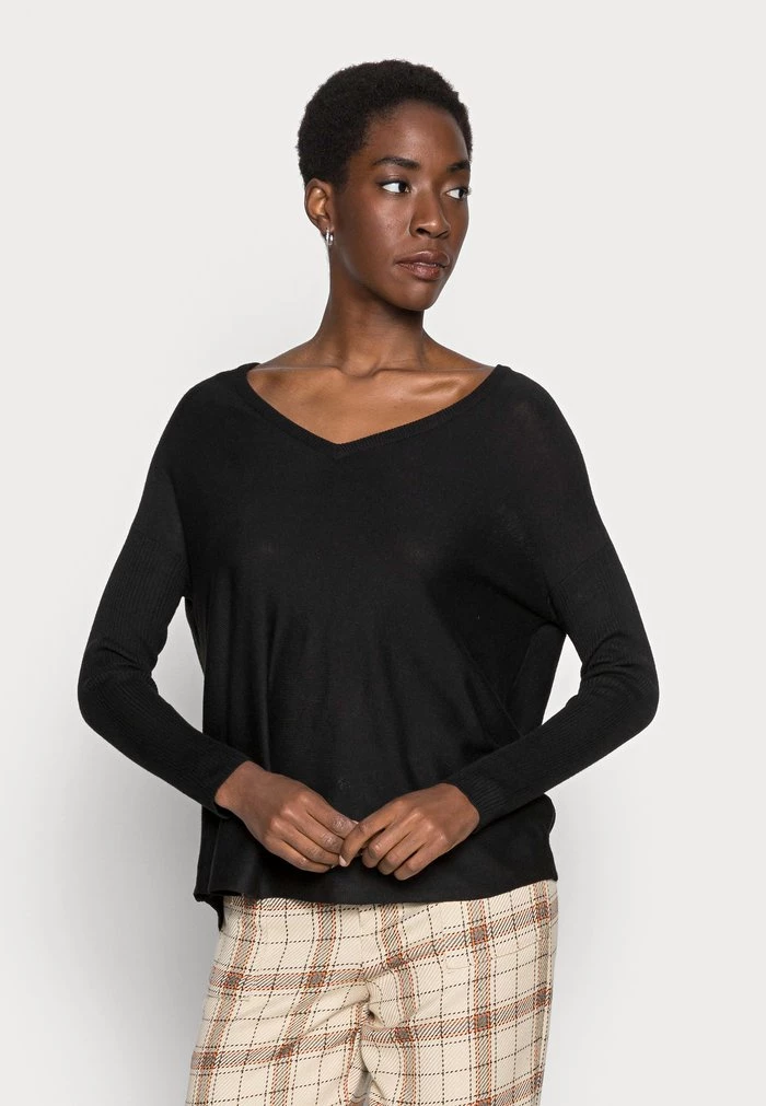 Deals 🧨 Anna Field RELAXED V-NECK - Jumper - Black ⭐ 1 Deals 🧨 Anna Field RELAXED V-NECK - Jumper - Black ⭐