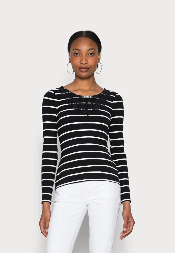 Cheap ✨ Anna Field Long Sleeved Top - Black/white ✨ 1 Cheap ✨ Anna Field Long Sleeved Top - Black/white ✨