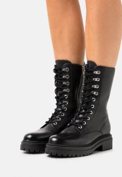 Hot Sale ✔️ Anna Field LEATHER - Lace-up Ankle Boots - Black ⭐