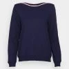 Discount ✔️ Anna Field BOAT NECK - Sweatshirt - Dark Blue 🔔 -My Luxe Wardrobe Sales Store cfd3dc05a0e7491883b9e7479609d592