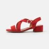 Cheap 👏 Anna Field LEATHER - Sandals - Red ❤️ -My Luxe Wardrobe Sales Store cfd5a058321e45e69c8926a279e26278