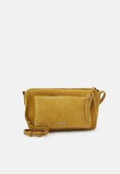 Budget ⌛ Anna Field LEATHER - Across Body Bag - Mustard Yellow ✔️