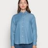 Wholesale 🧨 Anna Field Button-down Blouse - Blue Denim 🎁