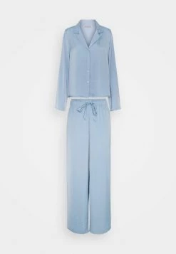 Flash Sale 👍 Anna Field HAMMERED SATIN PJ SET - Pyjama Set - Blue Denim 😉