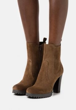 Outlet 🔥 Anna Field LEATHER - High Heeled Ankle Boots - Cognac 🎁