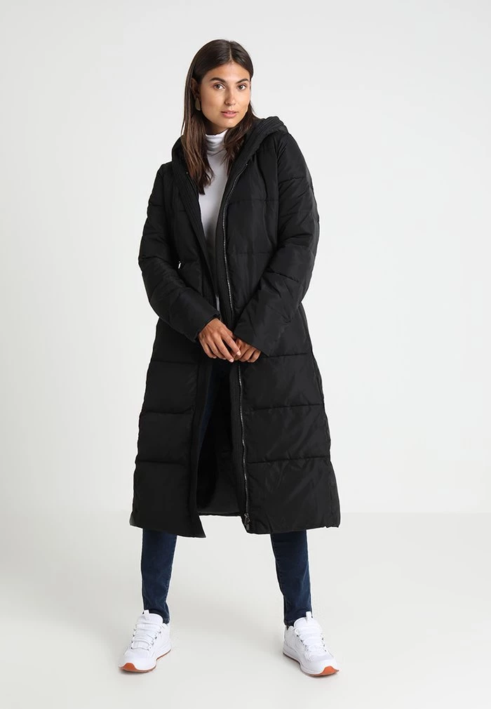 Outlet ✔️ Anna Field LONG COAT WITH HOOD - Winter Coat - Black 🎉 1 Outlet ✔️ Anna Field LONG COAT WITH HOOD - Winter Coat - Black 🎉
