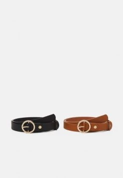 Coupon 🥰 Anna Field 2 PACK - Belt - Black/cognac ⭐