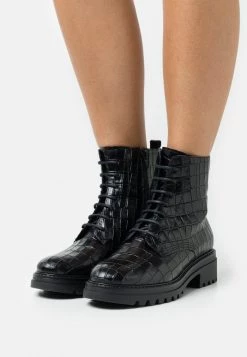 Top 10 🥰 Anna Field LEATHER - Platform Ankle Boots - Black 🧨