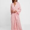 Coupon ⌛ Anna Field LISHA LONG PRINTED ROBE - Dress 🧨 ing Gown - PINK ✔️ -My Luxe Wardrobe Sales Store e0552f2076ba4a3d857f381898db8baf
