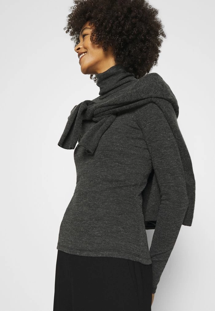 Budget ⌛ Anna Field Long Sleeved Top - Mottled Grey 👏 4 Budget ⌛ Anna Field Long Sleeved Top - Mottled Grey 👏 - Image 4