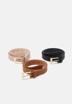 Cheapest 😀 Anna Field 3 PACK - Belt - Black/cognac/pink 👏